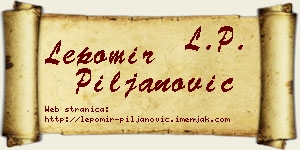 Lepomir Piljanović vizit kartica
